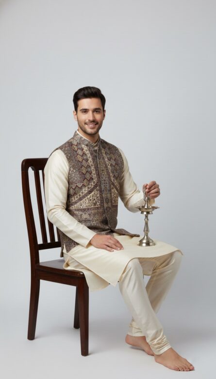 Kani Waist Coat – Premium Ethnic jacket - Image 2