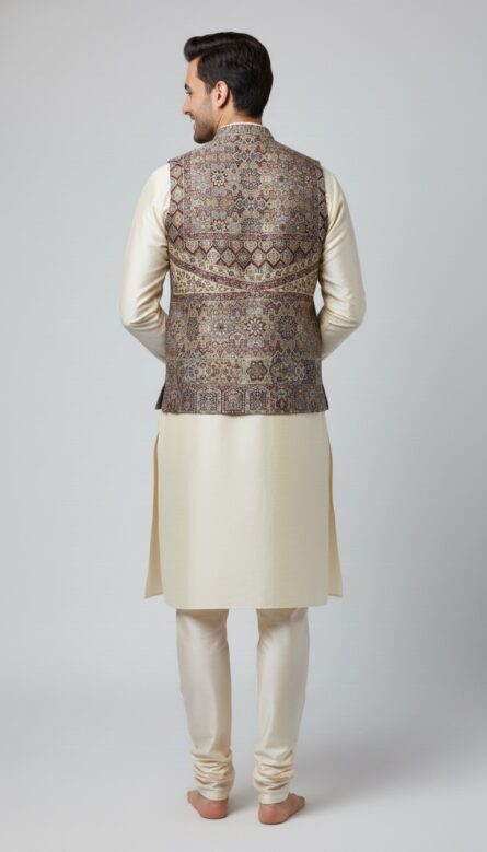 Kani Waist Coat – Premium Ethnic jacket - Image 3